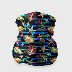 Бандана-труба Морская жизнь под водой паттерн, цвет: 3D-принт