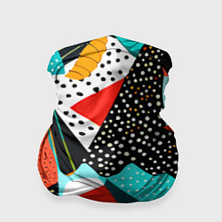 Бандана-труба Abstract patchwork - ai art, цвет: 3D-принт