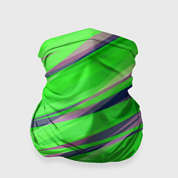 Бандана Зелёный и фиолетовый абстрактные полосы