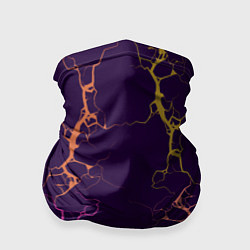 Бандана-труба Молнии на пурпурном, цвет: 3D-принт