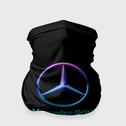 Бандана-труба Mercedes neon logo, цвет: 3D-принт