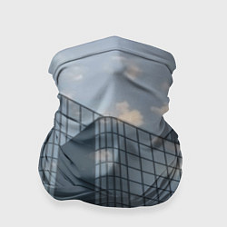 Бандана-труба Городское небо и зеркальная многоэтажка, цвет: 3D-принт