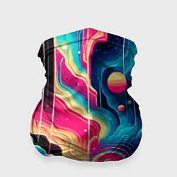 Бандана-труба Neon space fantasy - ai art, цвет: 3D-принт
