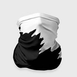 Бандана-труба Просто краска черно белая, цвет: 3D-принт