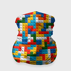 Бандана-труба Разноцветные квадратные плитки, цвет: 3D-принт