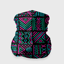 Бандана-труба Африканский узорчатый орнамент, цвет: 3D-принт