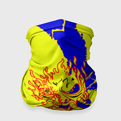 Бандана-труба Samurai logo yellow fire, цвет: 3D-принт