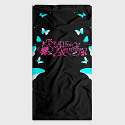 Бандана-труба Bullet for my valentine бабочки, цвет: 3D-принт — фото 2