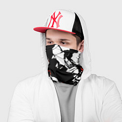 Бандана-труба Черно-красный камуфляж, цвет: 3D-принт — фото 2