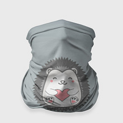 Бандана-труба Ёжик с сердечком, цвет: 3D-принт