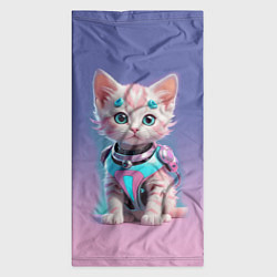 Бандана-труба Милый котёнок - киберпанк милашка, цвет: 3D-принт — фото 2