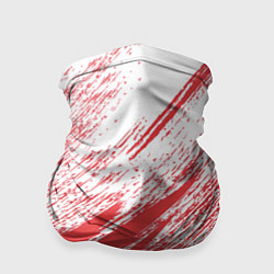 Бандана-труба The color is white and red, цвет: 3D-принт
