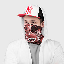 Бандана-труба Растения против зомби в красном цвете, цвет: 3D-принт — фото 2