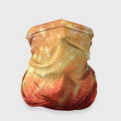 Бандана-труба Желто-красная текстура блестящая, цвет: 3D-принт