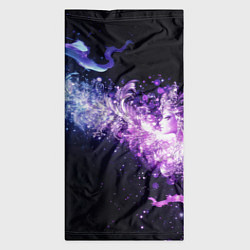 Бандана-труба Фиолетово-синяя абстрактная волна, цвет: 3D-принт — фото 2