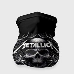 Бандана-труба Metallica - a skull with roses and thorns, цвет: 3D-принт
