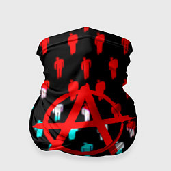 Бандана-труба Анархия человечки паттерн, цвет: 3D-принт