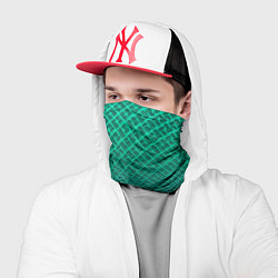 Бандана-труба Градиент текстурный бирюзовый с затемнением, цвет: 3D-принт — фото 2