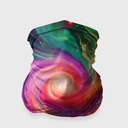 Бандана-труба Космическая неоновая фантазия - нейроарт, цвет: 3D-принт