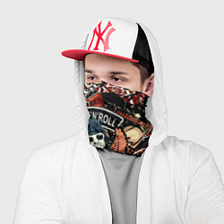 Бандана-труба Nirvana Kurt Cobain на фоне гитар, цвет: 3D-принт — фото 2