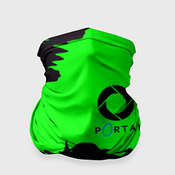 Бандана-труба Portal черный дым, цвет: 3D-принт