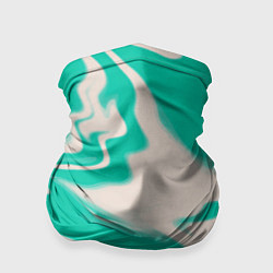 Бандана-труба Color white turquoise, цвет: 3D-принт