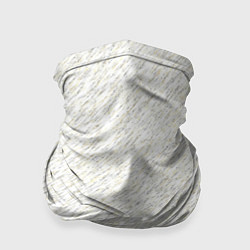 Бандана-труба Белый с бежевыми штрихами текстура, цвет: 3D-принт