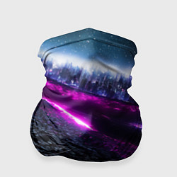 Бандана-труба Фентази город неон, цвет: 3D-принт