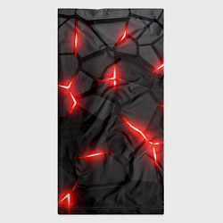Бандана-труба Красная неоновая броня, цвет: 3D-принт — фото 2