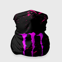 Бандана-труба Monster energy неоновые краски лого, цвет: 3D-принт