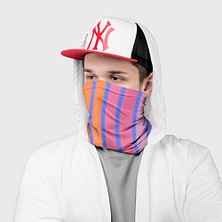 Бандана-труба Теплые цветные полосы, цвет: 3D-принт — фото 2