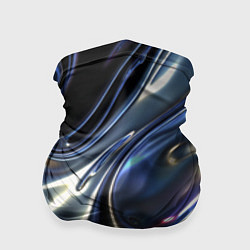Бандана-труба Серебро жидкий металл, цвет: 3D-принт