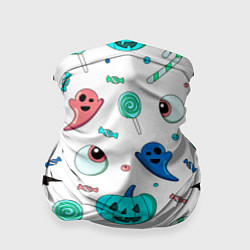 Бандана-труба Halloween light blue pumpkin, цвет: 3D-принт