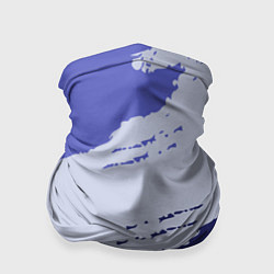 Бандана-труба Сине-голубые неравномерные полосы, цвет: 3D-принт