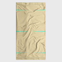 Бандана-труба Color beige green stripes, цвет: 3D-принт — фото 2