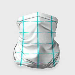 Бандана-труба Color white light blue crosses, цвет: 3D-принт