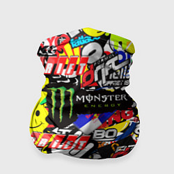 Бандана-труба Monster energy брендовый стиль, цвет: 3D-принт