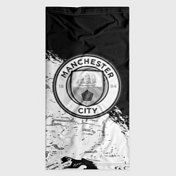 Бандана-труба Манчестер сити черно белые краски, цвет: 3D-принт — фото 2