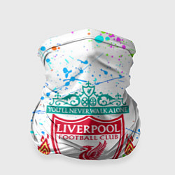 Бандана-труба Ливерпуль неоновые брызги красок, цвет: 3D-принт