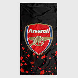 Бандана-труба Арсенал красные краски всплеск, цвет: 3D-принт — фото 2