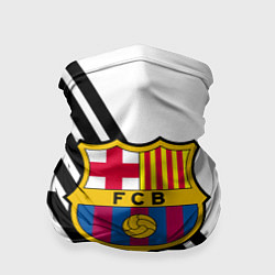 Бандана-труба Barcelona черно белые полосы, цвет: 3D-принт