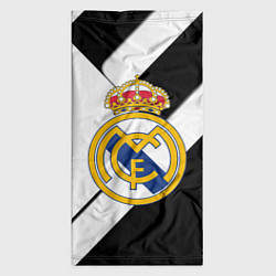 Бандана-труба Реал Мадрид черно белые полосы, цвет: 3D-принт — фото 2