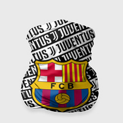 Бандана-труба Барселона х Ювентус паттерн, цвет: 3D-принт