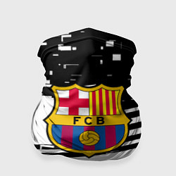 Бандана-труба Barcelona геометрия черно белая, цвет: 3D-принт