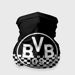 Бандана-труба Borussia шахматная клетка, цвет: 3D-принт