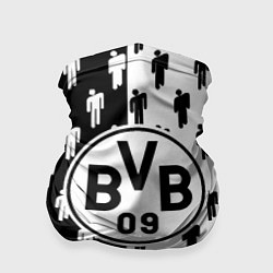 Бандана-труба Borussia черно белые люди, цвет: 3D-принт