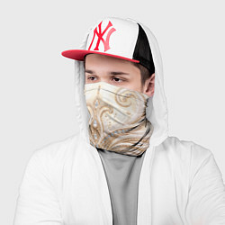 Бандана-труба Перламутровый орнамент с перьями, цвет: 3D-принт — фото 2