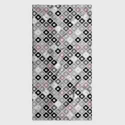 Бандана-труба Цветочный серо-розовый узор ретро, цвет: 3D-принт — фото 2