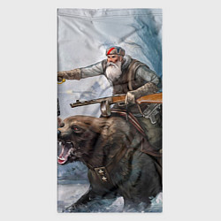Бандана-труба Русский воин на медведе, цвет: 3D-принт — фото 2