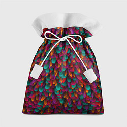 Мешок для подарков Разноцветные перья, цвет: 3D-принт